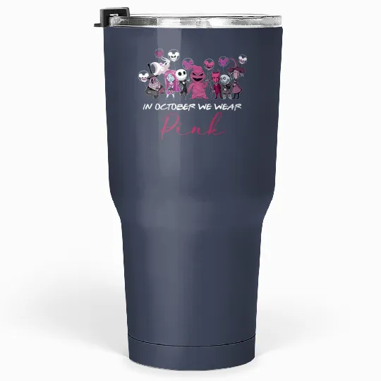 Disney Halloween Tumblers 30 Oz, In October We wear Pink, Oogie Boogie 2022