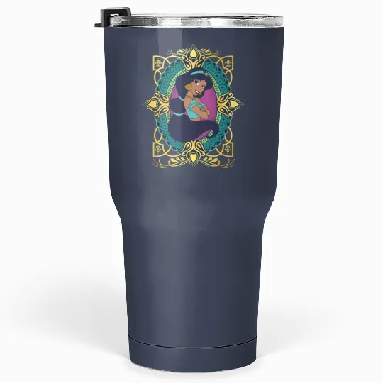 Vintage Princess Jasmine Tumblers 30 Oz, Retro Disney Princess Tumblers 30 Oz
