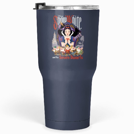 Retro Disney Snow White And The Seven Dwarfs Tumblers 30 Oz, Disney Snow White Tumblers 30 Oz