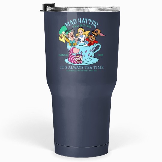 Vintage Alice in Wonderland Tumblers 30 Oz, Mad Hatter Tumblers 30 Oz, Tea Party Tumblers 30 Oz, Disney Family Vacation, Disneyland Trip