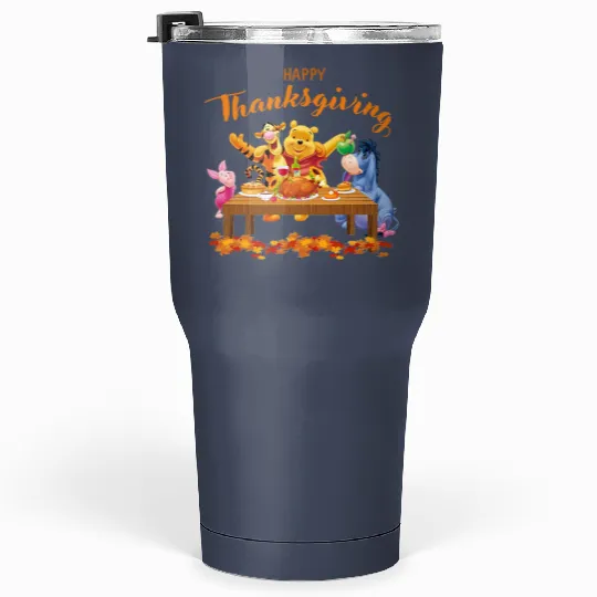 Happy Thanksgiving Tumblers 30 Oz, Disney Pooh The Winnie, Eeyore Tumblers 30 Oz