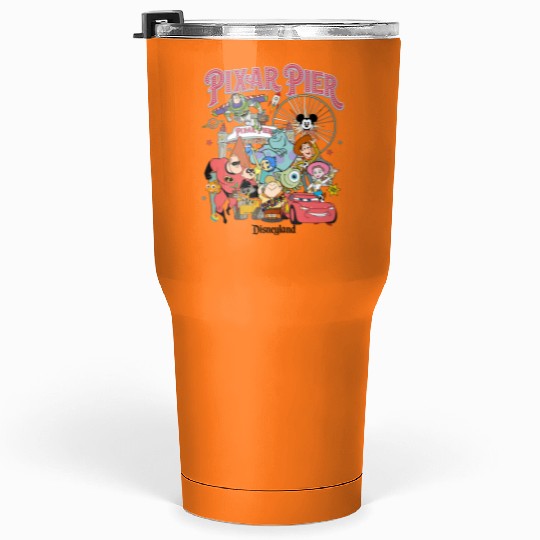 Vintage Pixar Pier Disneyland Tumblers 30 Oz, Disneyland Pixar Fest 2024 Tumblers 30 Oz, Meet me at Pixar Pier Disney Pixar Characters