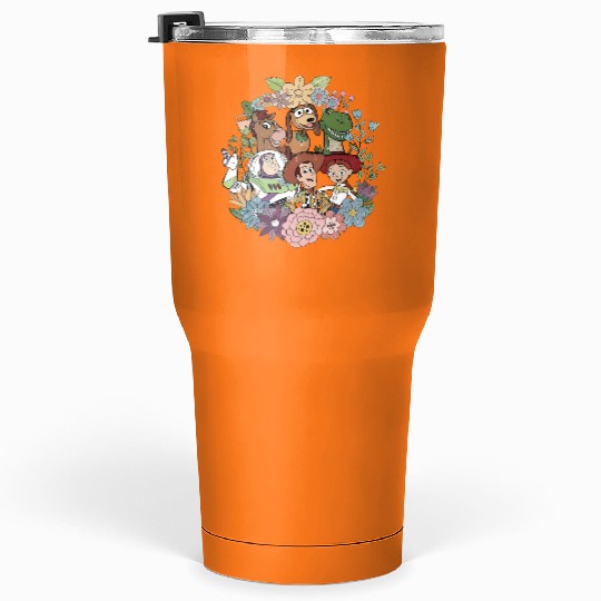 Floral Toy Story Characters Tumblers 30 Oz, Disney Toy Story Tumblers 30 Oz