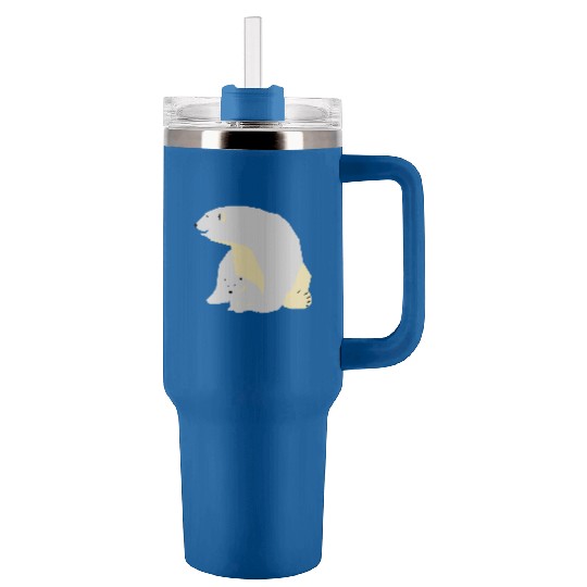 Polar bear Tumblers 40 Oz With Handle