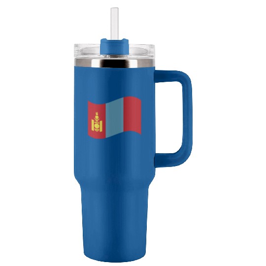 flag mongolia Tumblers 40 Oz With Handle