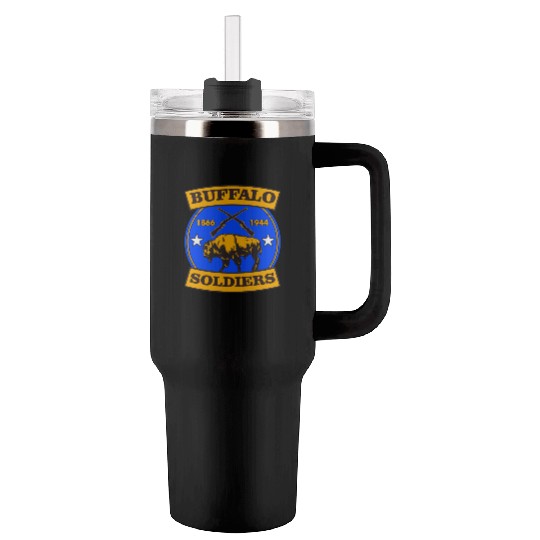 BUFFALO SOLDIERS Tumblers 40 Oz With Handle