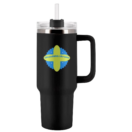 I Stand With Ukraine Tumblers 40 Oz With Handle