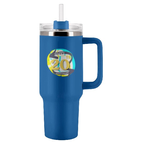 ANNIVERSARY 20 Tumblers 40 Oz With Handle