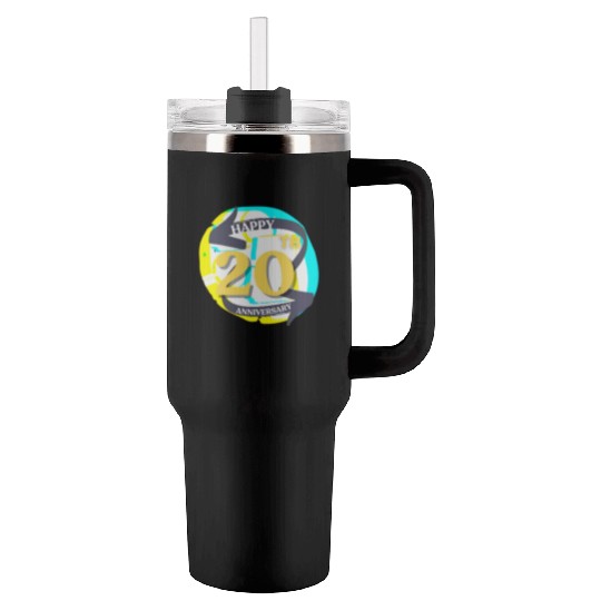 ANNIVERSARY 20 Tumblers 40 Oz With Handle