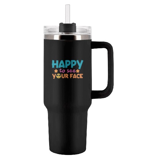 Back to School Teacher Tumblers 40 Oz With Handle, Teacher Middle Schoo