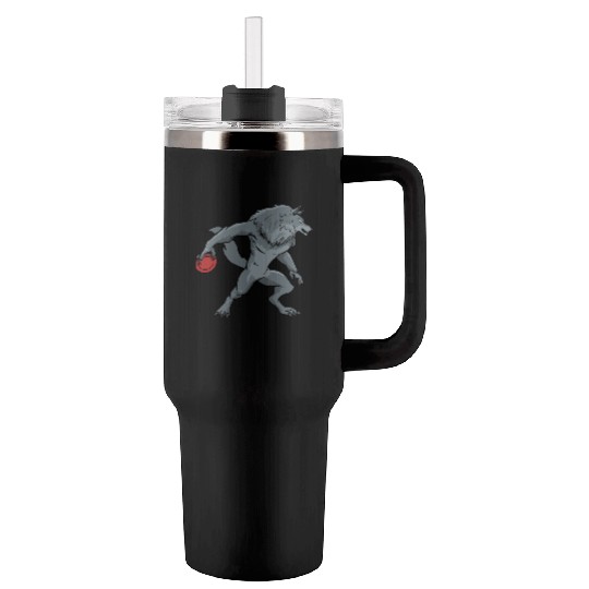 Disc Golf Werewolf Tumblers 40 Oz With Handle