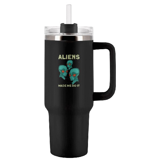 Alien Extraterrestrial Area 51 UFO Space Geek Gift Tumblers 40 Oz With Handle