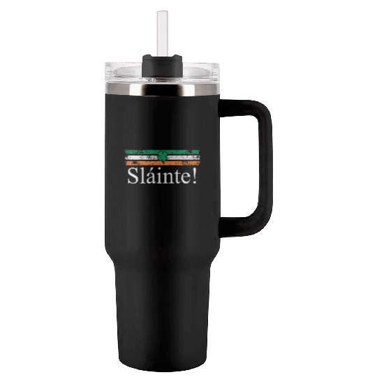 Slainte Ireland toast Tumblers 40 Oz With Handle
