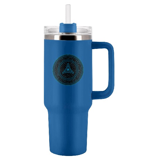 Triangle in Circle Tumblers 40 Oz With Handle