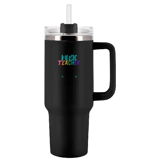 Music Teacher Only Because Full Time Multi Tasking Tumblers 40 Oz With Handle
