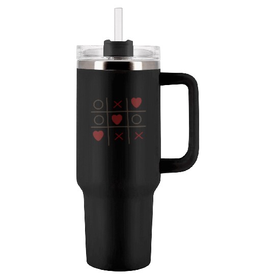 Cool Valentine s Day Criss Cross Heart Tumblers 40 Oz With Handle
