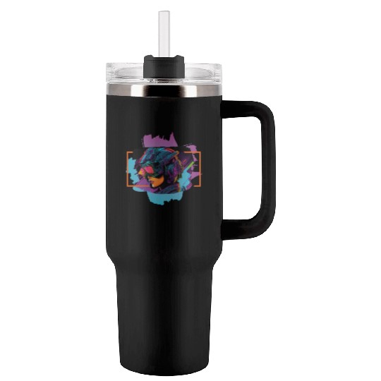 cyberpunk IV Tumblers 40 Oz With Handle