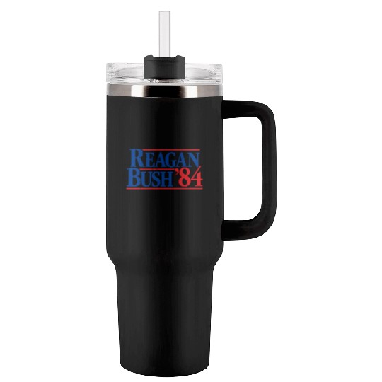 Reagan Bush '84 Republican Tumblers 40 Oz With Handle