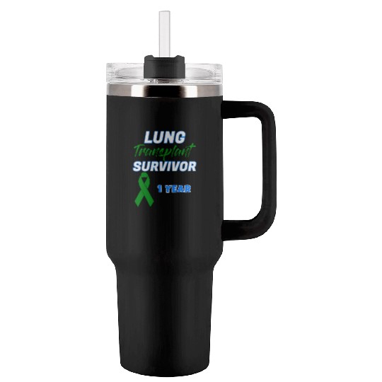 Lung Transplant First Anniversary One Year Tumblers 40 Oz With Handle