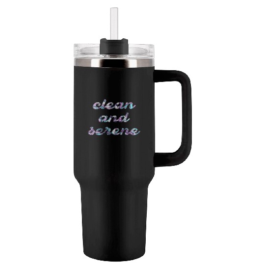 Clean and Serene paisley Tumblers 40 Oz With Handle