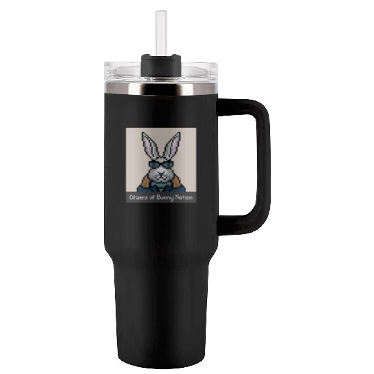 Citizens of Bunny Nation NFT #74 Artwork Tumblers 40 Oz With Handle