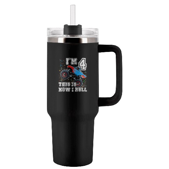 Monster Trucks 4Th Party 4 Tumblers 40 Oz With Handle