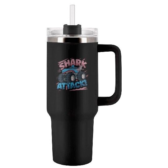 Monster Truck Shark Attack Week 2023 Tumblers 40 Oz With Handle