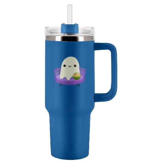 Couch Potato Ghost With Potato Chips Tumblers 40 Oz With Handle