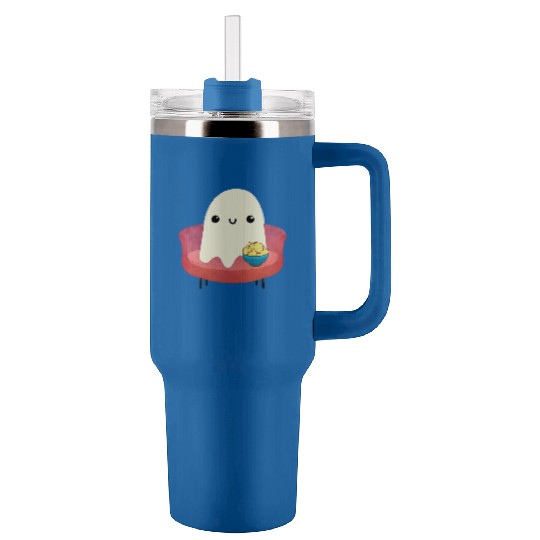 Couch Potato Ghost With Potato Chips Tumblers 40 Oz With Handle