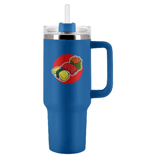 Three Type Yummy Sushi Tumblers 40 Oz With Handle