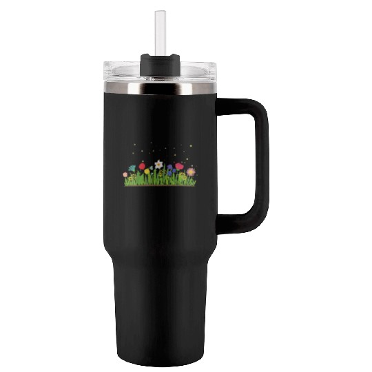 Garden of Firefly Tumblers 40 Oz With Handle