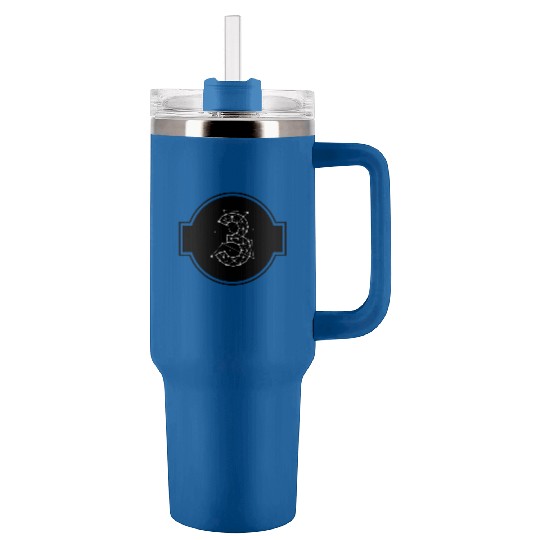 Space Number 3 Tumblers 40 Oz With Handle
