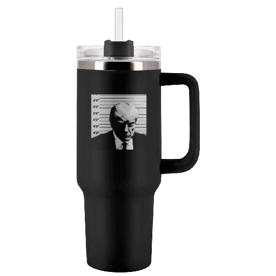 Official Trump Mugshot, Real Trump Mugshot Tumblers 40 Oz With Handle