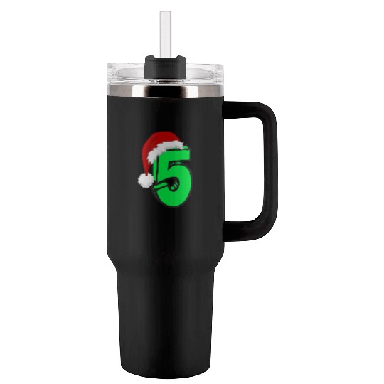 Christmas Gift Number 5 - Five Years Old Tumblers 40 Oz With Handle