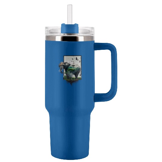 Save elephants Tumblers 40 Oz With Handle