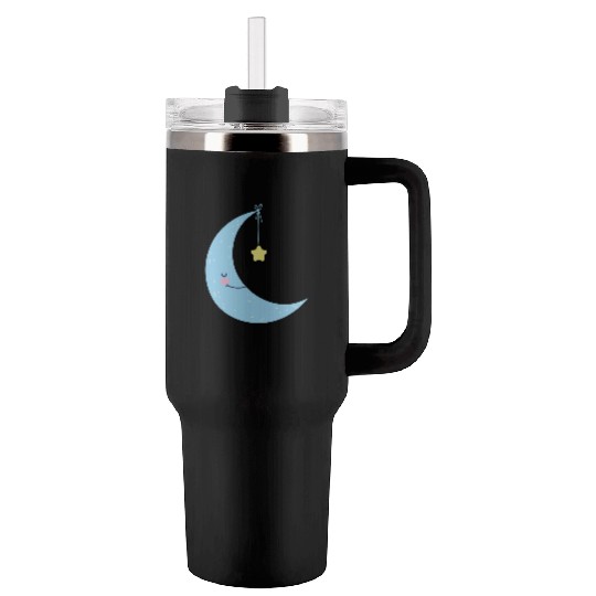 Moon and star Tumblers 40 Oz With Handle