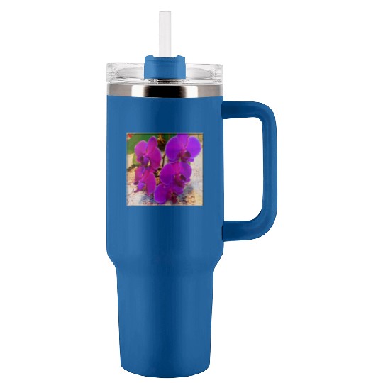 Orchid 3 Tumblers 40 Oz With Handle