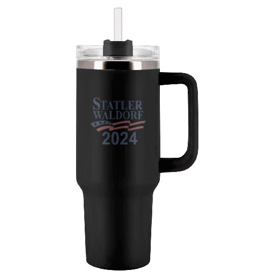 Statler and Waldorf Tumblers 40 Oz With Handle