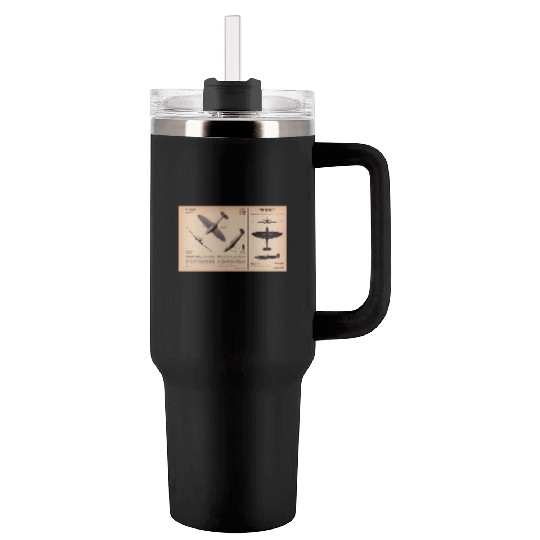 Spitfire Recognition Sheet Tumblers 40 Oz With Handle