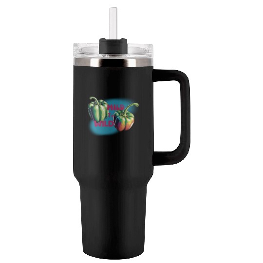 Mild to wild bel pepper Tumblers 40 Oz With Handle