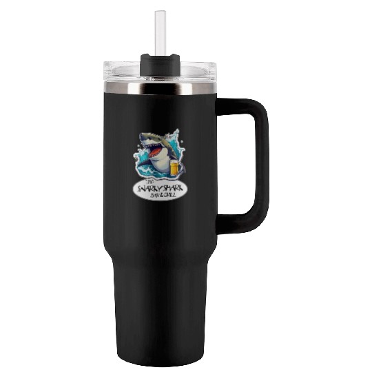 The Snarky Shark Bar & Grill Tumblers 40 Oz With Handle