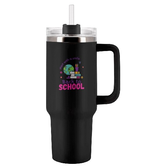 Back to School, A World of Knowledge Awaits Tumblers 40 Oz With Handle