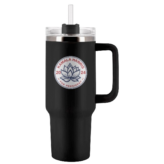 Kamala Harris For President Kamala Lotus Tumblers 40 Oz With Handle