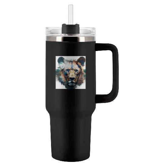 Lion Tumblers 40 Oz With Handle