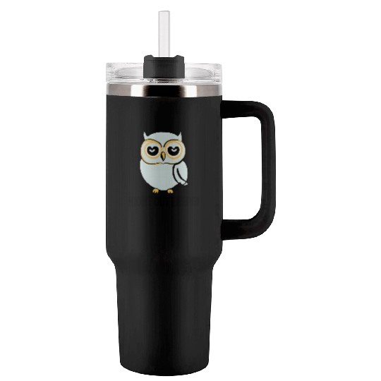 Lazy Night Owl Tumblers 40 Oz With Handle