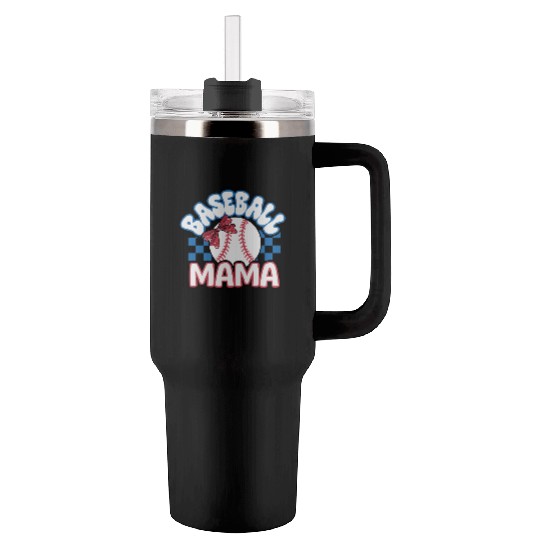 Baseball mama Tumblers 40 Oz With Handle