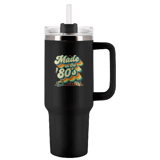 made in the 80s retro groovy Tumblers 40 Oz With Handle