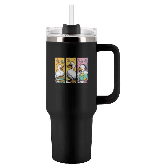 Bruh We Back Silly Goose Back to School Tumblers 40 Oz With Handle