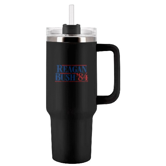 Distressed Reagan - Bush ’84 Tumblers 40 Oz With Handle