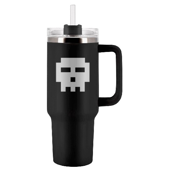 Scott Pilgrim 8-bit Skull Vector Tumblers 40 Oz With Handle